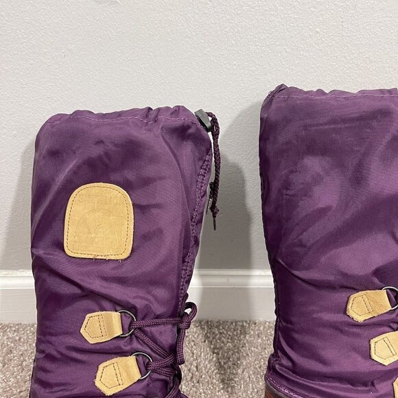 Sorel Vintage Snowlion Snow Boots Purple Waterproof Removable Insulation Size 6 - Picture 4 of 8
